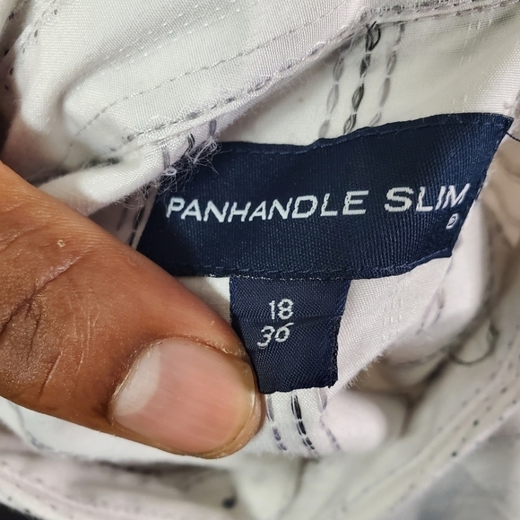 Vintage Panhandle Slim Mens Size 18 x 36 Button Down Western Shirt Pearl Snaps - Picture 2 of 12